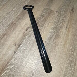SHACKE‎ Long Handle Shoe Horn Easy Grip Black Plastic Boot Helper EUC